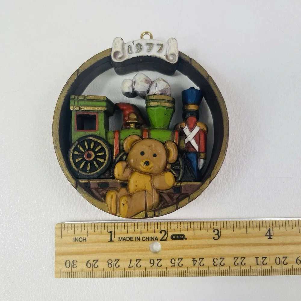 VTG Hallmark Ornament Nostalgia Toys Train Soldier Christmas 1977